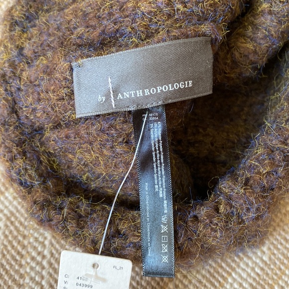 NWT Anthropologie Brown Beanie Hat - Picture 2 of 3